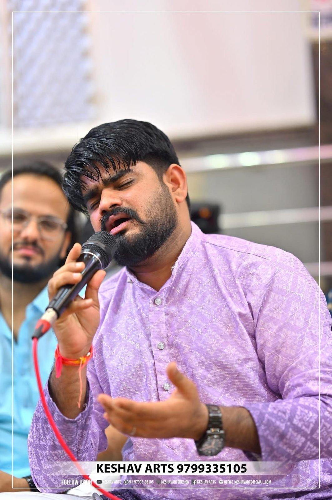 Vocal Artist Recording at Rhythm Records Studio Booth in Jaipur